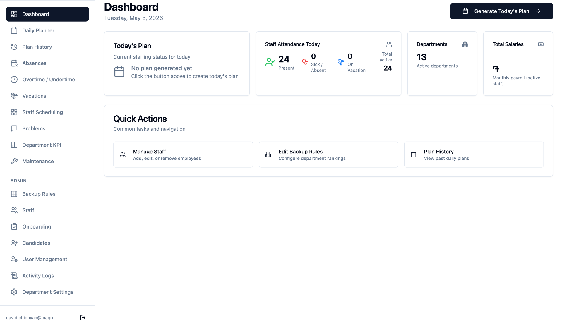 HR OS — workforce dashboard built by Cylo